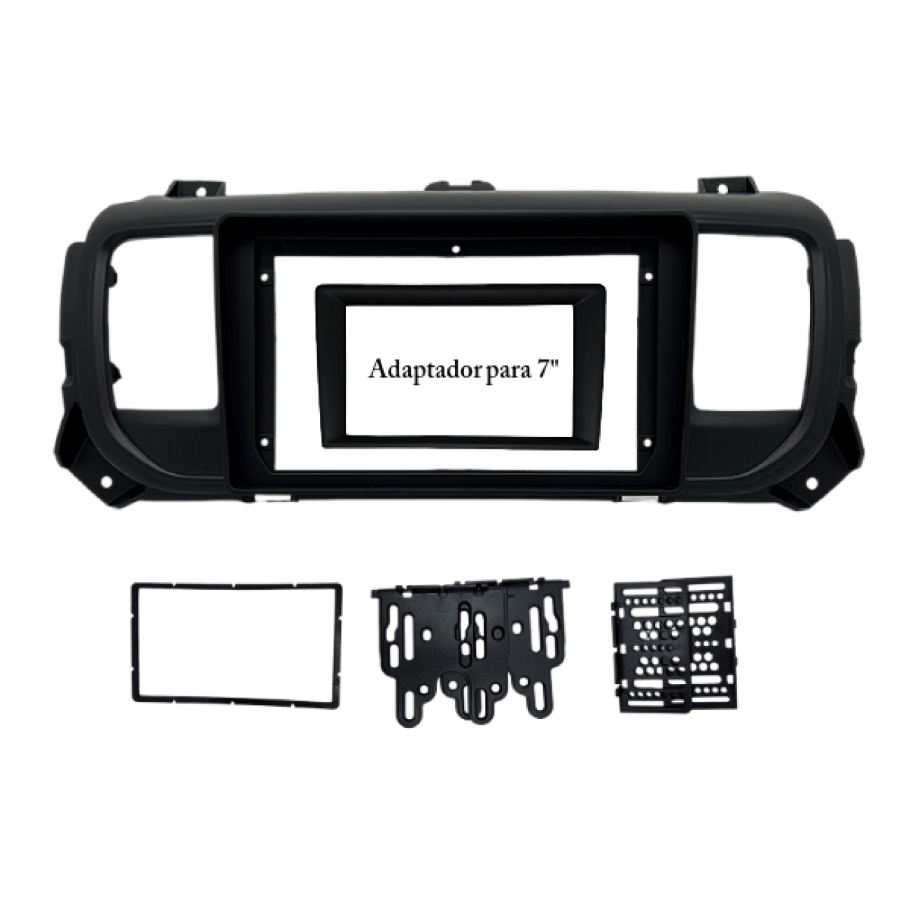 MOLDURA 9" COM ADAPTADOR PARA 6.8" E 7" PEUGEOT EXPERT, CITROEN JUMPY E FIAT SCUDO 2017/2024