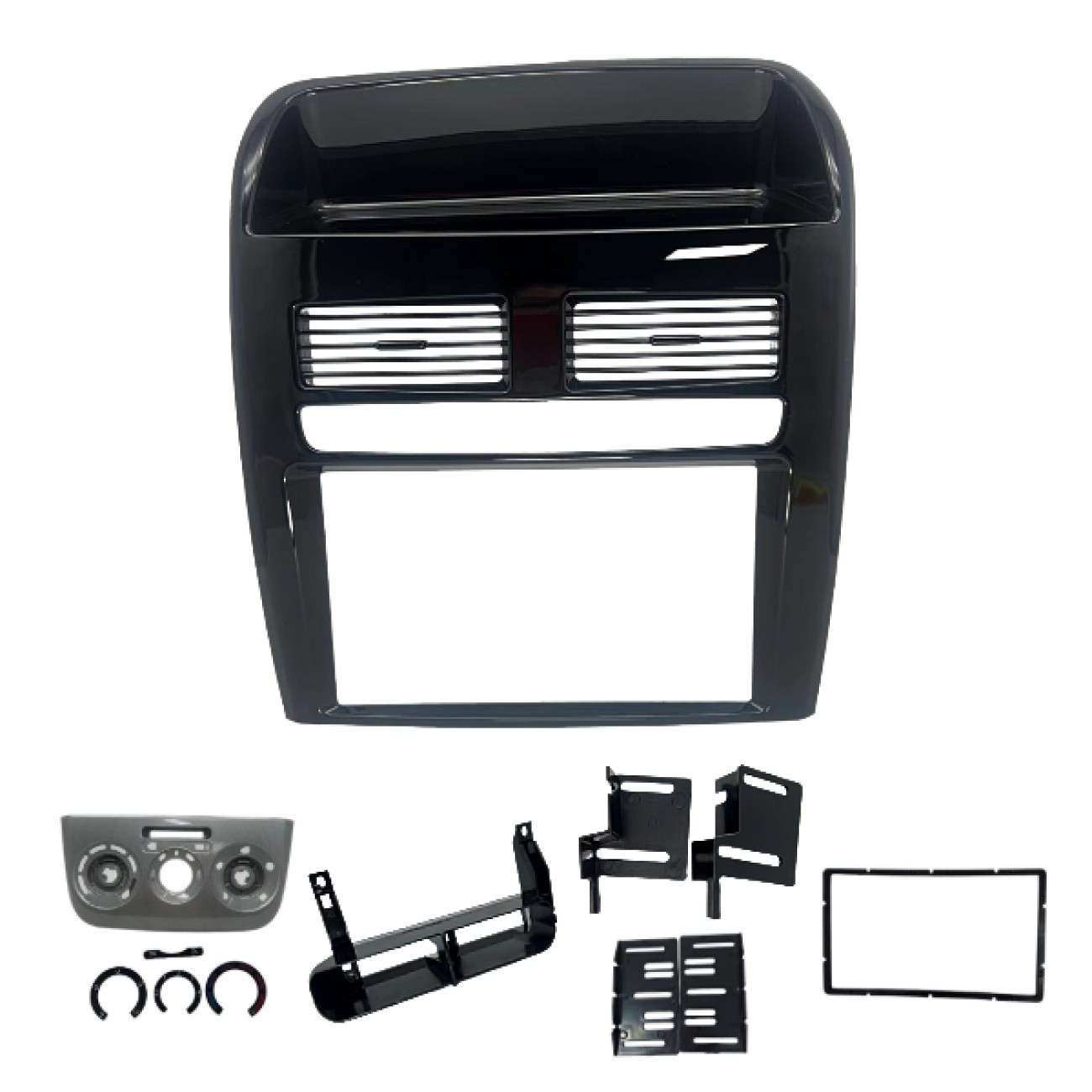MOLDURA 6.8" E 7" FIAT LINEA 2008/2014 COM CAPA DO CONTROLE AR ANALÓGICO