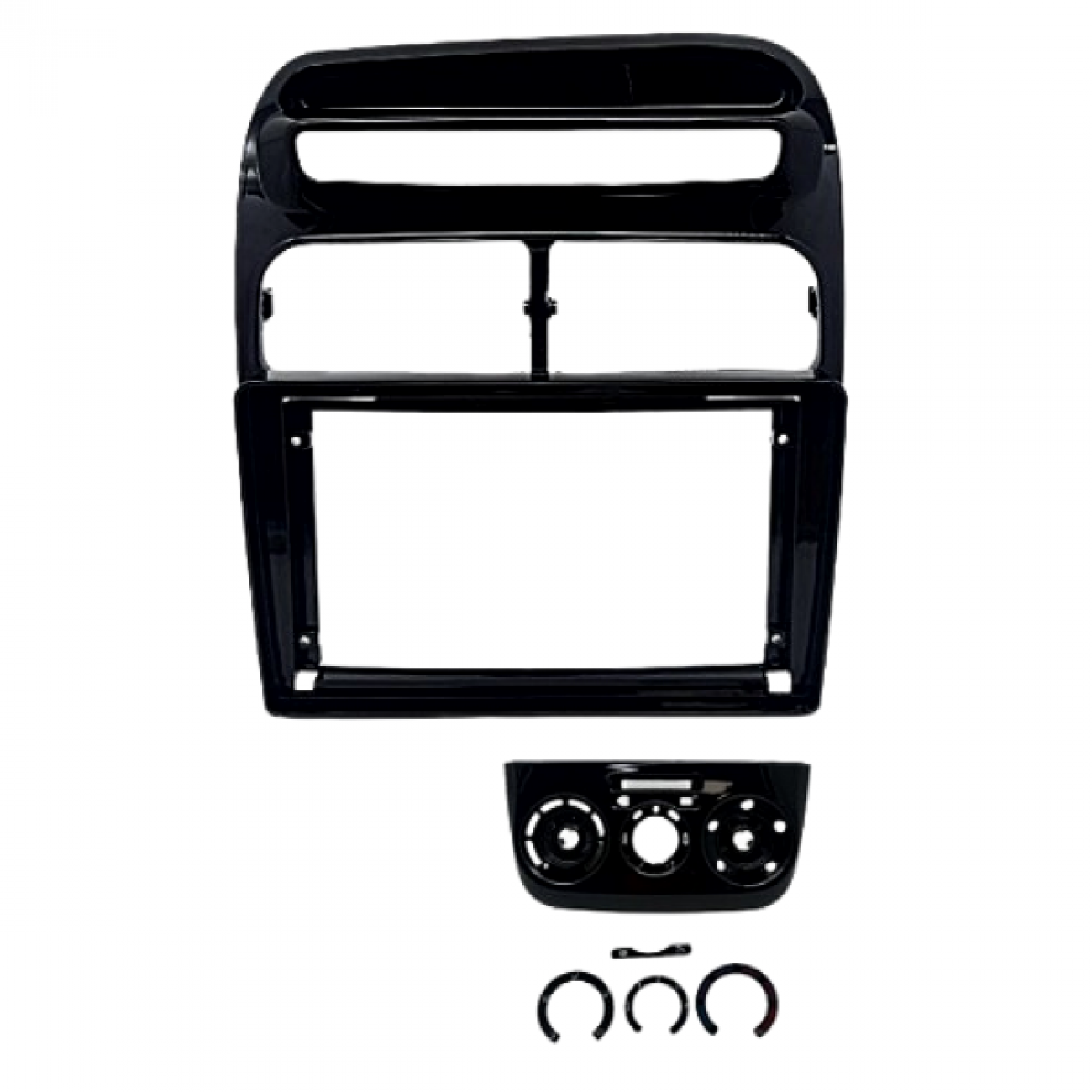 MOLDURA 9" FIAT LINEA 2008/2014 COM CAPA DO CONTROLE AR ANALÓGICO
